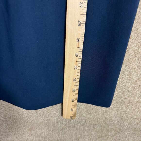 J. Crew Sheath Dress Petite‎ Size 6P White/Navy Colorblock Short Sleeve Crepe - Picture 5 of 11